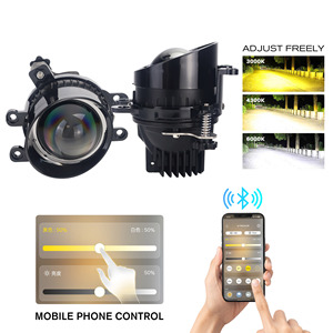 GOODZOOM Faro Fendinebbia Tricolore da 3 Pollici con App Remota per Smartphone, Luce Fendinebbia a 3 Colori, Luci LED per Auto - Product Image 1