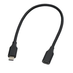 <b>Usb</b> 3.2 Type <b>C</b> Male <b>To</b> Female Extension <b>Cable</b> 0.3 0.5 1 Meter Black Fast Charging Data <b>Cable</b> - Product Image 1
