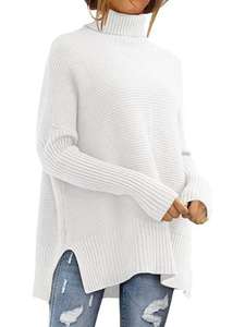 Prezzo all'ingrosso maglione Oversize da <span class=keywords><strong>donna</strong></span> a <span class=keywords><strong>collo</strong></span> <span class=keywords><strong>alto</strong></span> personalizzato manica lunga orlo Modulare <span class=keywords><strong>dolcevita</strong></span> in poliestere lavorato a maglia abbigliamento Oversize - Product Image 3