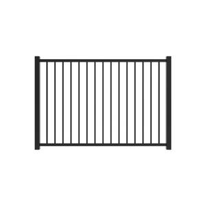 Panel pagar baja hitam luar ruangan kustomisasi pabrik 5ft Panel cetak atas padat Panel bubuk dilapisi Panel logam pagar - Product Image 6