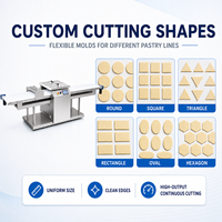 Nouvelle machine de découpe automatique de pâte commerciale, coupeuse de feuilles de pâte 12000-18000 pièces/h, en acier inoxydable, moule personnalisé, pour pâtisserie