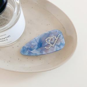 QianJin destek özel LOGO sevimli kız asetat tokalar basit zarif tatlı pembe patlama klipler kıllar aksesuarları - Product Image 6