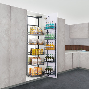 Dommagic Magic Corner Pullout <strong>Kitchen</strong> <strong>Storage</strong> Basket Easy Installation Slide Pantry <strong>Unit</strong> for Cabinets &amp; Cupboard Organizer - Product Image 2