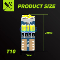 Ampoule LED Canbus T10 WY5W W5W 194 15SMD 168 pour éclairage intérieur, lecture, porte, coffre, plafonnier, signalisation, stationnement, plaque d'immatriculation, éclairage de voiture