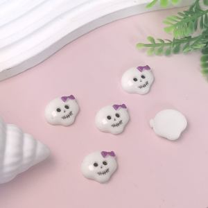 100 pièces Mini résine fantôme chauve-souris Halloween ongles artisanat Flatback Cabochons téléphone décoration bijoux à bricoler soi-même faisant des accessoires - Product Image 5