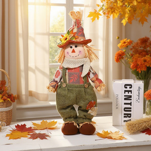 Ming Guan transfrontalier Halloween en peluche gonflable épouvantail <span class=keywords><strong>Momoko</strong></span> poupée peluche tournesol décoration automne décor à la maison 15-30cm - Product Image 4