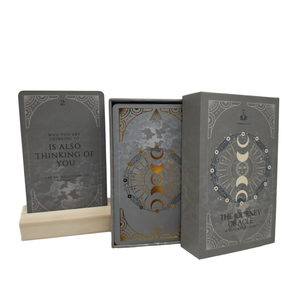 Stampa personalizzata tarocchi mazzi divertenti misteri gioco di carte oro timbratura a caldo tarocchi carte da gioco con coperchio e scatola Base di imballaggio - Product Image 1