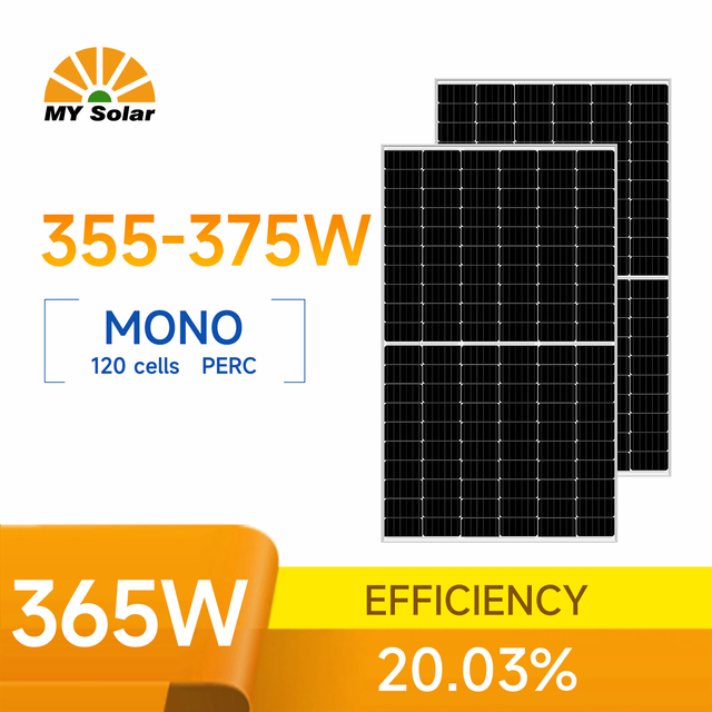MYPVTECH 365W Solar Panel with High Cell Efficiency & Superior Energy Output