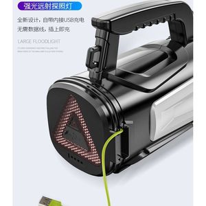 Projecteur portable à LED rechargeable, lampe de poche d'urgence pour l'extérieur, lampe de camping, interrupteur tactile, matériau ABS - Product Image 5