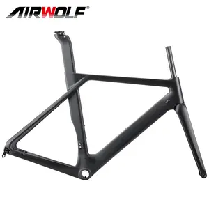 Custom Airwolf Aero Road Bicycle Matte Or Glossy 700C Roadbike Weave UD Carbon Frame