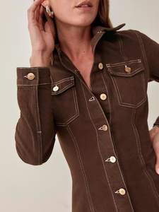 Personnalisé femmes Ins Style Slim Fit manches longues Sexy Midi longueur robe en <span class=keywords><strong>jean</strong></span> dames <span class=keywords><strong>jean</strong></span> jupes <span class=keywords><strong>français</strong></span> <span class=keywords><strong>jean</strong></span> jupe Robe <span class=keywords><strong>jean</strong></span> - Product Image 5