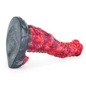 Dildo Dragón de Fuego con Ventosa, Dildos de Animales para Estimulación Vaginal, Juguete Sexual Anal de Silicona - Product Image 4