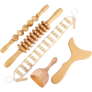 <span class=keywords><strong>Rodillo</strong></span> de Masaje de Celulitis de Madera para el Cuerpo - Herramienta Manual para Alivio Muscular, Drenaje Linfático y Escultura Corporal - Product Image 2