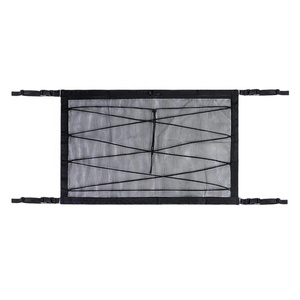 Mise à niveau du plafond de la voiture Filet de chargement 31.5 "x 21.6" Organisateur de rangement sur le toit de la voiture Camion SUV Van Voyage <span class=keywords><strong>Camping</strong></span> Accessoires d'intérieur - Product Image 2