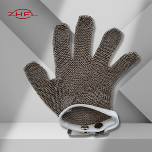 Gants de boucher en maille métallique en acier inoxydable de qualité alimentaire, non enduits, protection des bras, résistance aux coupures EN388 niveau 5, résistance à l'abrasion ANSI 9, personnalisables - Product Image 5