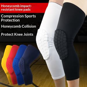 Genouillères personnalisées haute élasticité en nid d'abeille, respirantes, anti-collision, ajustées, protection sportive pour basketball, football, volley-ball - Product Image 2