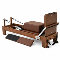 Reformer Pilates en Noyer de Haute Qualité, Équipement Commercial en Bois pour Studio de Pilates, Machine de Fitness, Fabrication OEM