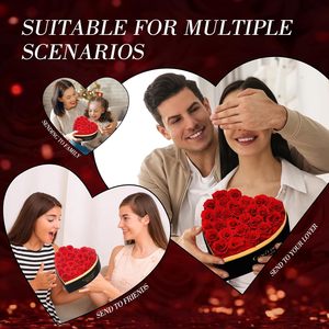 Rose Conservate Casaido 27 Pezzi in Scatola a Cuore con Collana Rosa Eterna <span class=keywords><strong>Regalo</strong></span> per Anniversario Compleanno Donna <span class=keywords><strong>Fidanzata</strong></span> San Valentino <span class=keywords><strong>Natale</strong></span> - Product Image 4