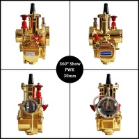 Carburateur pour moto 28/30/32/34 mm, version plaquée or, pour motos tout-terrain/scooters/quad, réglage rapide du jet à haute vitesse