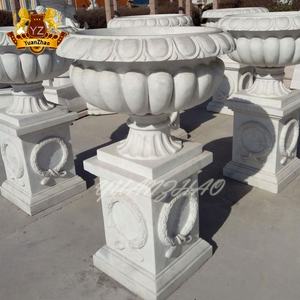 Fioriere da Giardino in <span class=keywords><strong>Granito</strong></span> Intagliato a Mano Stile Europeo, Eleganti Vasi in Marmo per Uso a Terra - Product Image 5