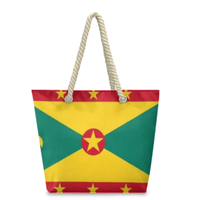 Sac fourre-tout avec drapeau des Bermudes, avec poignées en corde de chanvre, grande capacité, durable, imperméable, sac à bandoulière polyvalent pour le travail, les voyages, la plage