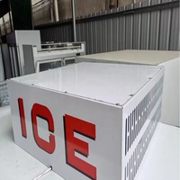 Congélateur commercial à température unique Mr Frio, vitrine à glace, sans givre, compresseur Danfoss, deux portes, en acier inoxydable