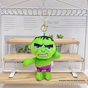 Figurine en peluche Avengers Spiderman <span class=keywords><strong>Hulk</strong></span> <span class=keywords><strong>Thor</strong></span> de 4 pouces, rembourrée en coton PP, pour les 14 ans et plus, avec accessoire porte-clés - Product Image 2