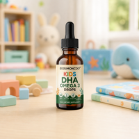 Gouttes liquides de DHA Oméga 3 pour enfants 60 ml Vegan Soutien cérébral, visuel et immunitaire pour les enfants Vente en gros