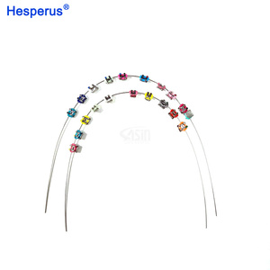 1 Pair <strong>Fake</strong> Dental <strong>Braces</strong> Temporary Tooth Decoration, Colorful Metal Bracket Ligature Ties With Metal Wires, Fun Dental Tool - Product Image 2