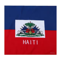 Bandana en coton doux coupe-vent à séchage rapide, motif drapeaux Cuba, Jamaïque, Haïti, Saint-Vincent – Foulard carré de haute qualité, cache-cou – Vente en gros