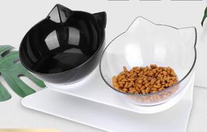 15 ° rialzato doppio Pet ciotole per <span class=keywords><strong>gatto</strong></span> e cane facile e sano collo vertebra cibo alimentazione potabile con supporto - Product Image 5