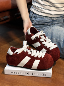 2026 nouveau Style mat en <span class=keywords><strong>cuir</strong></span> à lacets mocassins femmes européennes décontracté à semelle souple baskets allemand chaussures d'entraînement pour l'hiver - Product Image 2
