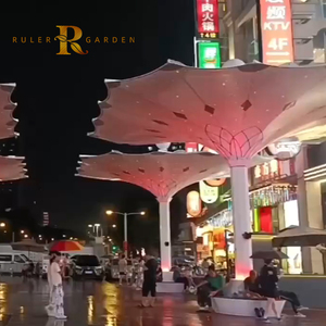 Nhà thờ Hồi giáo Plaza dù để che nắng cơ giới lớn ô Windproof chống ăn mòn khung nhôm nhiệm vụ nặng nề PVC ô màng - Product Image 2