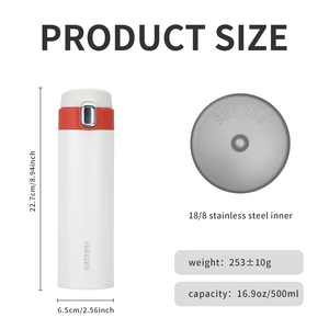 Meilleur cadeau pour les enfants cet hiver 500ml Bouteille d'eau sous vide en acier inoxydable double couche School Essential Bounce Cup Car Use - Product Image 2