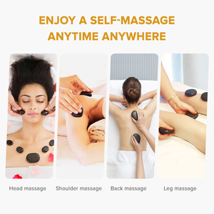Spa massage đá năng lượng đá Tre hộp nóng Kit cho cổ vai trở lại đầy đủ cơ thể mô sâu giảm đau - Product Image 3