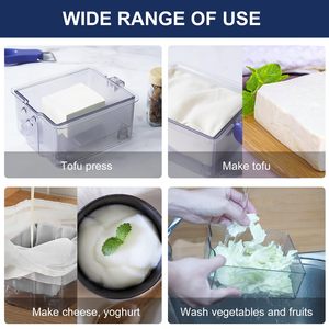 NISEVEN - Molde para Hacer Tofu 2 <span class=keywords><strong>en</strong></span> 1, Diseño Creativo, para Cocina, Molde para Queso, ABS Azul y Acero Inoxidable, Prensa para Tofu - Product Image 5