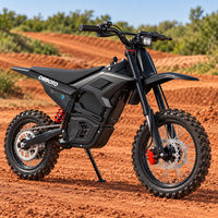 Moto tout-terrain électrique, pneus de moto tout-terrain, frein à disque, transmission par chaîne, double phare LED