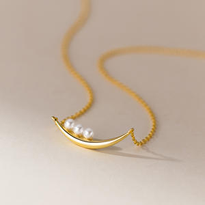 Collar de Plata de Ley S925 con Estilo Retro y Temperamento de Alta Gama con Perla Negra Dorada Y00730 - Product Image 3