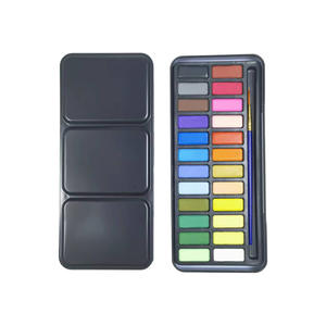 Set de Pintura de <span class=keywords><strong>Acuarela</strong></span> Portátil para Viaje, 24 Colores Vibrantes con Paleta de Mezcla y Pincel para Dibujo Artístico y Bocetos - Product Image 3