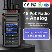 CE FCC Rohs MK888 4G Poc + Analog Telsiz Sim Kartlı ve GPS'li UHF VHF Çift Modlu Küresel Genel Ağ Çağrıları için Linux OX Telsiz