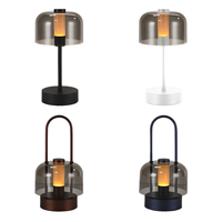 Lampe de table LED moderne nordique, simple et luxueuse, sans fil, à commande tactile, rechargeable, corps en aluminium, décoration de restaurant en plein air