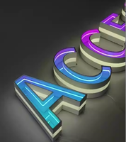 Enseigne personnalisée en miroir infini 3D à LED, acrylique, imperméable, décoration de bureau, intérieur/extérieur, multicolore, multicouche, haute qualité