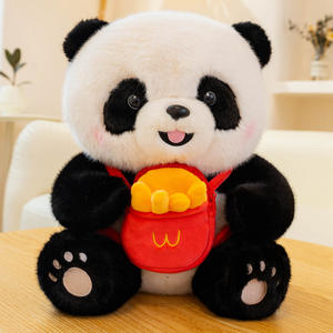 Peluche <span class=keywords><strong>Panda</strong></span> Cartoon avec Hamburger et Frites, Souvenir de Voyage, Adorable Peluche <span class=keywords><strong>Panda</strong></span> pour Enfants, Jouet Cadeau - Product Image 6