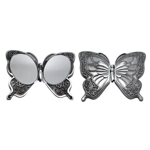 Лидер продаж, уникальная Мода, красивая бабочка, нерегулярное компактное карманное зеркало
