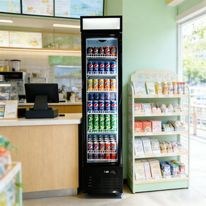 Refrigerador Comercial de Bebidas con Vitrina Congeladora Individual para Refrescos, <span class=keywords><strong>Cola</strong></span>, Bebidas Energéticas y Botellas Frías - Product Image 1