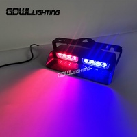 12V 24V 8LED 3 vatios luz estroboscópica tablero cubierta coche luz de advertencia de emergencia