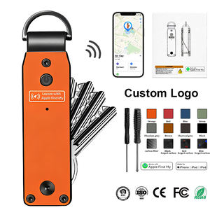 سلسلة مفاتيح أعمال أنيقة جديدة لعام 2025 مع جهاز تتبع لأجهزة Apple Findmy، ميدالية مفاتيح سيارة معدنية مدمجة للبيع بالجملة متوافقة مع نظام iOS - Product Image 1