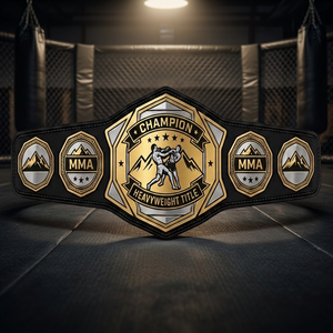 Champion Heavyweight MMA Martial Championship Belt-Custom Personalized Leather Belt for Jiu-Jitsu Judo Boxing Breathable Design - Product Image 4