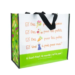 Custom Standard Size Customized Carry RPET Shopping Bags With Logos