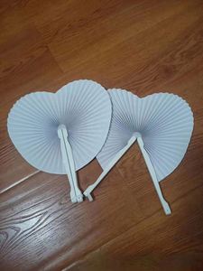 Éventail en papier rond pliable simple, mini éventail de voyage portable, petit éventail rond en forme de cœur, cadeaux pour la maternelle - Product Image 6